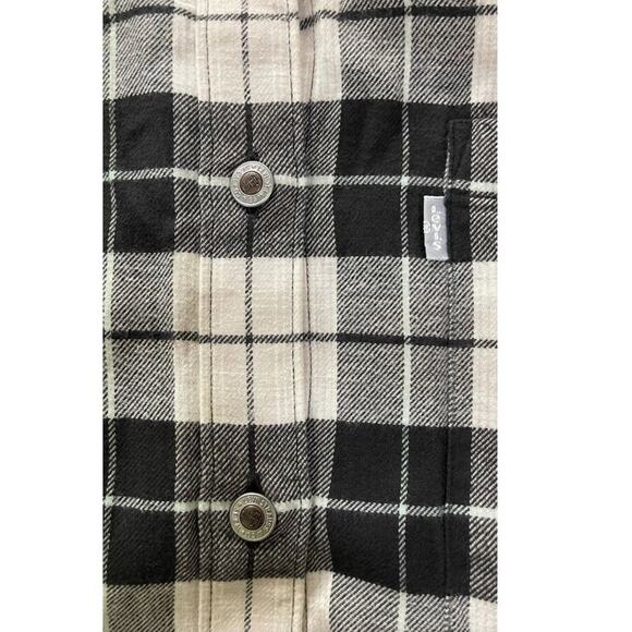 Levi’s Silver Tab Oversized Plaid Flannel Shirt Womens's Size X Large New - Picture 8 of 12